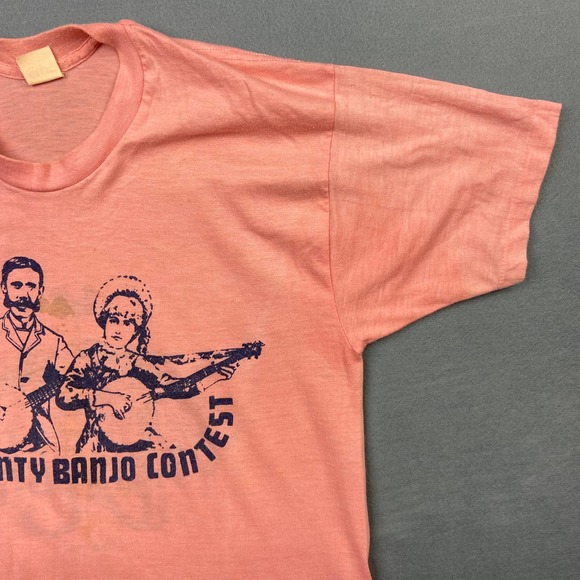 Vintage 70s Banjo Contest Clinton County The Hay Loft T-Shirt Single Stitch - Picture 5 of 12